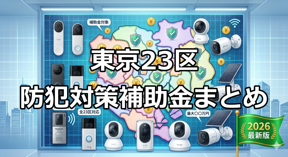 東京23区防犯対策補助金まとめ